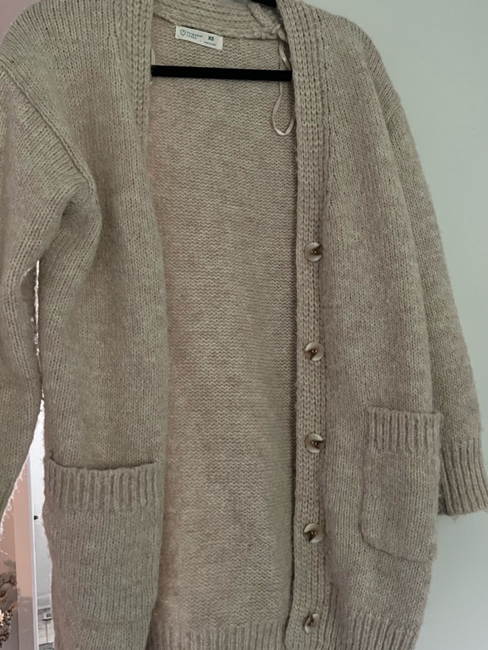 Primark Beige Button-Up Chunky Knit Cardigan